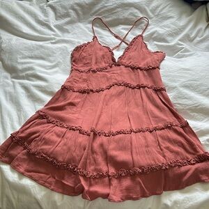 Ruffled mini dress